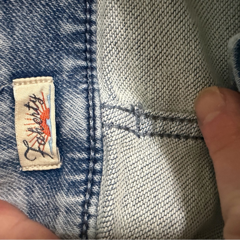 Faherty Terry High Rise Stretch Patch Pocket Deni… - image 4